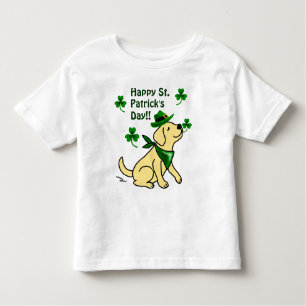 St. Patrick Day Yellow Labrador Toddler T-Shirt