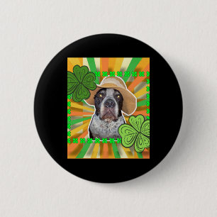 St. Patrick Dog Sticker 6 Cm Round Badge