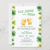 St Patrick Eat, Drink, and be Irish Party