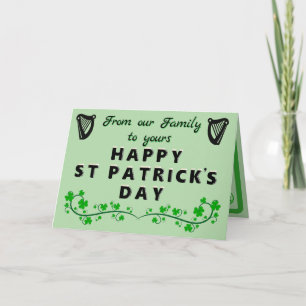 St Patrick Folded Greeting Card