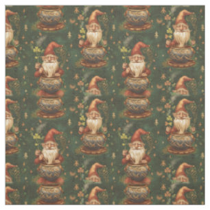 St. Patrick Gnome Pot of Gold 2 Fabric