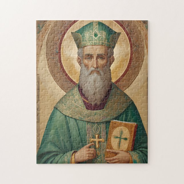 St Patrick Icon Puzzle - Catholic Orthodox Jigsaw (Vertical)