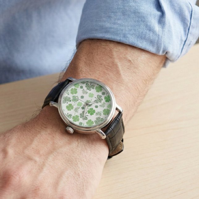 St. Patrick Irish Shamrock Clover Green Watch (Creator Uploaded)