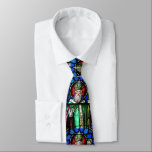 St. Patrick Irish Stained Glass Tie<br><div class="desc">This is a beautiful stained glass image of St. Patrick,  Bishop of Ireland. Perfect for St. Patrick's Day!</div>