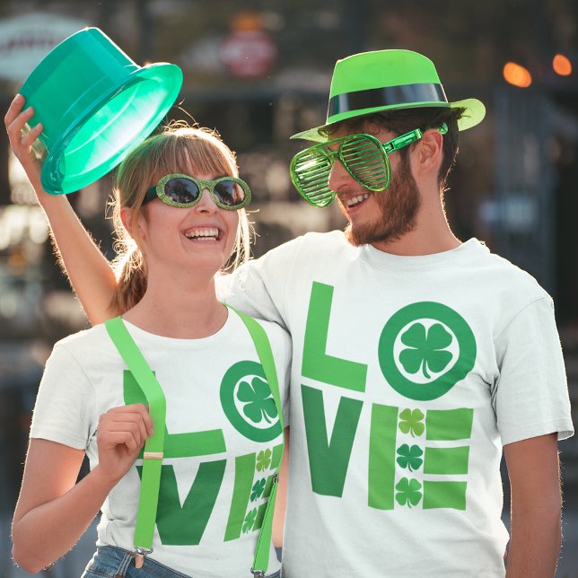 St. Patrick Love T-Shirt (Couples laughing together at St.Patrick's Festival)