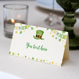 St. Patrick Lucky One Place Card Birthday Party