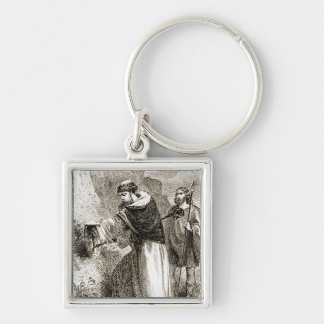 St. Patrick marking Connal's shield with the Cross Key Ring (Front)