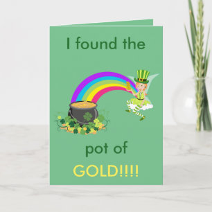St Patrick Pot of Gold Card
