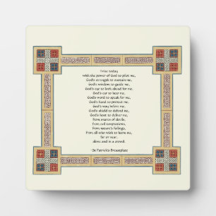 St. Patrick’s Breastplate Prayer with Celtic Knots Plaque
