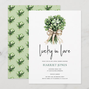 St Patrick’s Bridal Shower Clover Bouquet Invitation