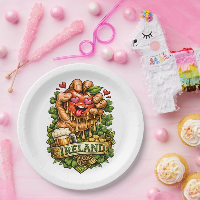 St. Patrick’s Day Apple Craze 🍀 Paper Plate (Party)