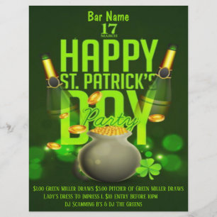 St. Patrick’s Day Bar Party Event Flyer