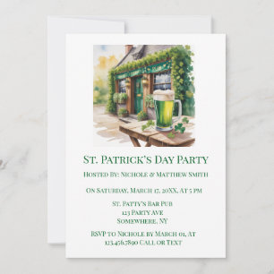 St Patrick’s Day Bar Pub Party Invitation