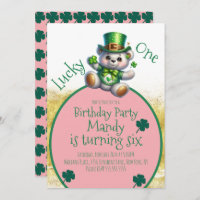 St.Patrick’s Day Bear Girl Birthday Lucky One