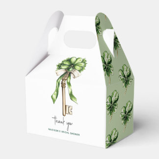 St. Patrick’s Day Bridal Shower Gold Key & Clover Favour Box