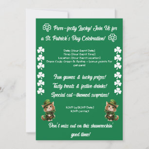St. Patrick’s Day Cat Party Holiday Card
