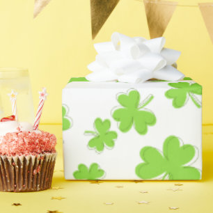 St. Patrick’s Day clover pattern wrapping paper