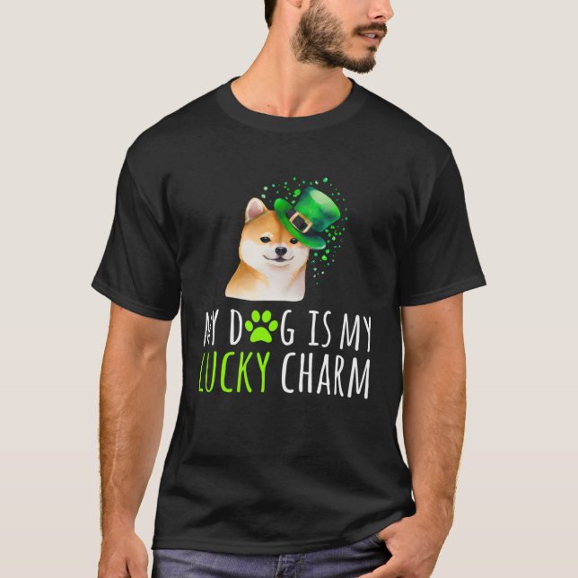 St Patrick s Day Corgi Lucky Charm Leprechaun Sham T-Shirt (Front)