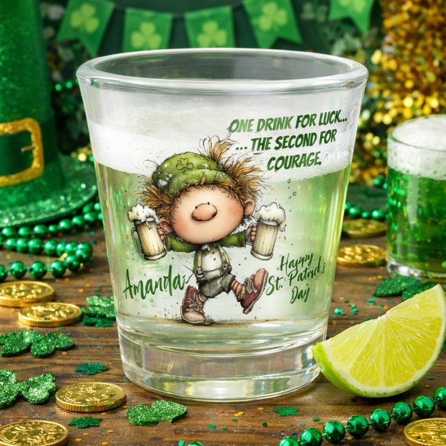 St. Patrick’s Day Dancing Leprechaun Shot Glass (Creator Uploaded)