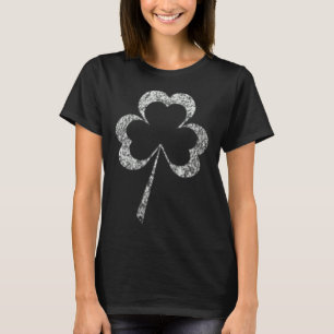 St Patrick s Day Distressed Shamrock Outline Men W T-Shirt