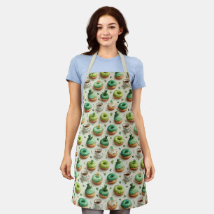 St. Patrick’s Day Donuts & Coffee Watercolor Apron