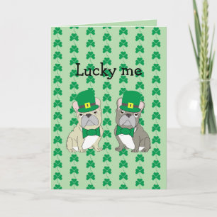 St. Patrick’s Day, French Bulldog  Card