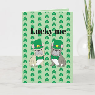 St. Patrick’s Day, French Bulldog Card