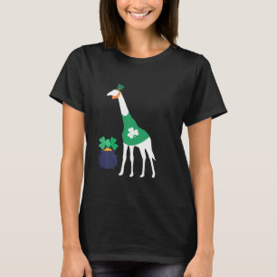 St Patrick S Day Giraffe Cute Zoo Animal T-Shirt