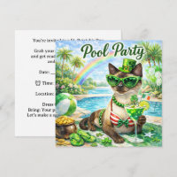 St. Patrick’s Day Glam Cat Pool Party