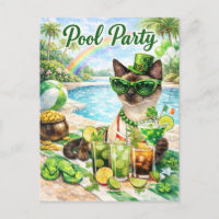 St. Patrick’s Day Glam Cat Pool Party 