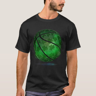 St Patrick s Day Gnome Holding Basketball Lucky Bo T-Shirt