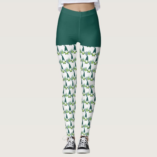 St. Patrick’s Day Gnome with Beer Mug Leggings (Front)