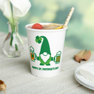 St. Patrick’s Day Gnome with Beer Mug Paper Cups