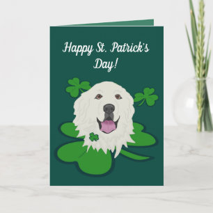 St. Patrick’s Day Great Pyrenees  Card