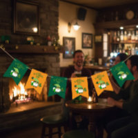 St. Patrick’s Day Green and Orange Bunting Banner