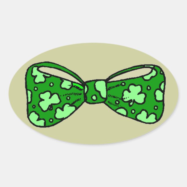 St. Patrick’s Day Green Bow Tie Sticker (Front)