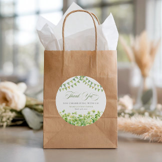 St. Patrick’s Day Green Shamrock Baby Shower Classic Round Sticker