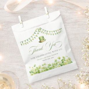 St. Patrick’s Day Green Shamrock Baby Shower Favour Bags