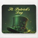 St. Patrick’s Day Hat and Shamrock Design Mouse Pad<br><div class="desc">A glowing green top hat surrounded by delicate shamrocks captures the festive spirit of St. Patrick’s Day. Soft golden light and rich emerald tones create a magical atmosphere inspired by Irish tradition,  luck and celebration.</div>