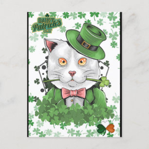 St. Patrick’s Day Irish Cat Postcard