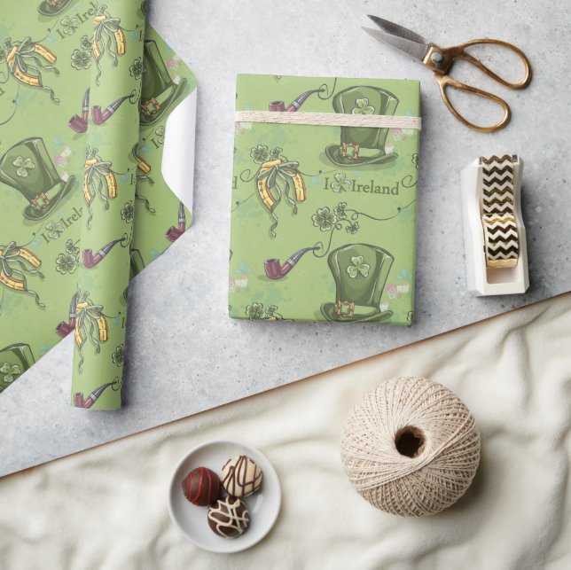 St. Patrick’s Day Irish Green Wrapping Paper (Crafts)