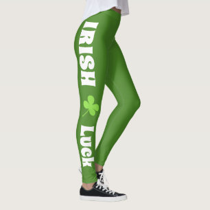 St. Patrick`s Day Irish Luck Modern Green Leggings
