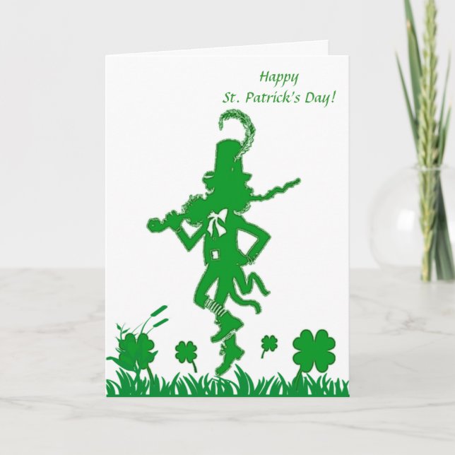 St. Patrick’s Day Leprechaun Card (Front)