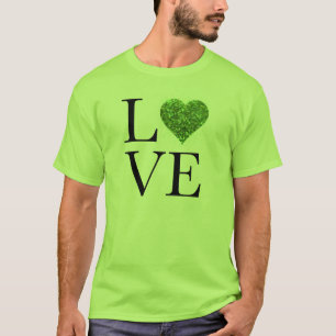 St. Patrick’s day   Love   green glittering hear T-Shirt