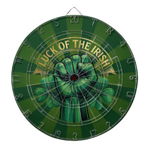 St. Patrick’s Day Luck of the Irish Fist Shamrock Dartboard