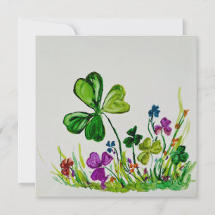 St Patrick’s Day Lucky Clover Holiday Card