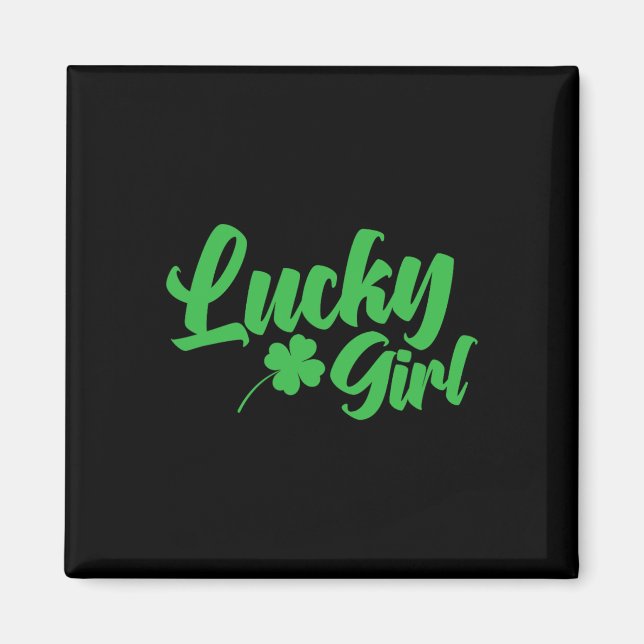 St. Patrick`s Day Lucky Girl  Magnet (Front)