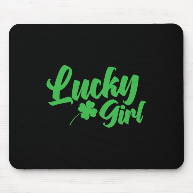 St. Patrick`s Day Lucky Girl  Mouse Pad (Front)
