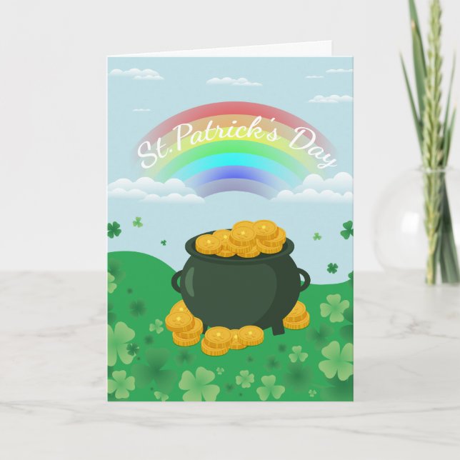 St. Patrick’s day lucky rainbow Card (Front)