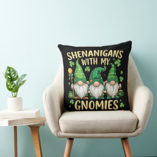 St Patrick’s Day Lucky Shamrock Gnome  Cushion